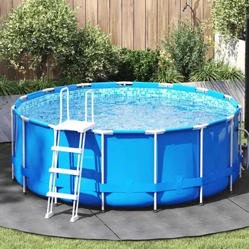 bazénová podložka vidaXL Podložka pod bazén Ø306 cm polyesterová geotextilie [94216] Barva: světle šedá