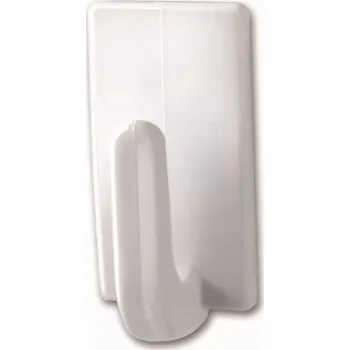 Věšák Háček lepicí, obdelníkový, malý, bílý, Powerstrips, TESA