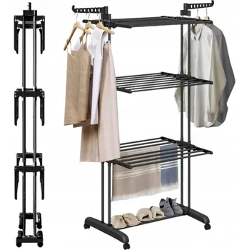 Sušák na prádlo Vertikální Sušák prádla Konighoffer 76 x 55 x 155 cm černá