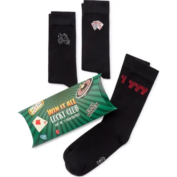 Vánoční dekorace Celio vánoční balíček kasinových ponožek Celio černá | bílá | zelená 3505104