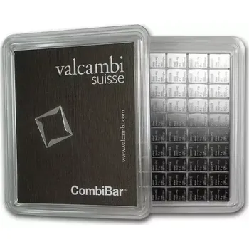 Sběratelství 100x 1g investiční stříbrný slitek Valcambi CombiBar®
