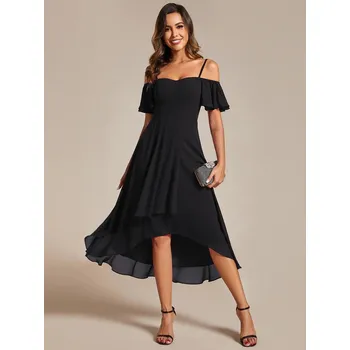 Dámské šaty Ever Pretty šaty černé spadlá ramínka 2103 *Velikost: 9XL / 58 / 26 / 30