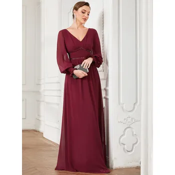 Dámské šaty Ever Pretty společenské šaty burgundy 1394 *Velikost: M / 38 / 06 / 10