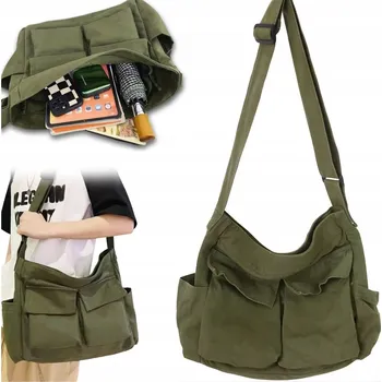 PLÁTĚNÁ TAŠKA PŘES RAMENO MESSENGER VINTAGE PRO MUŽE ŽENY UNISEX