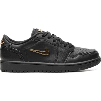 Pánská móda Jordan 1 Low Method of Make Black Metallic Gold (Women's) 38.5
