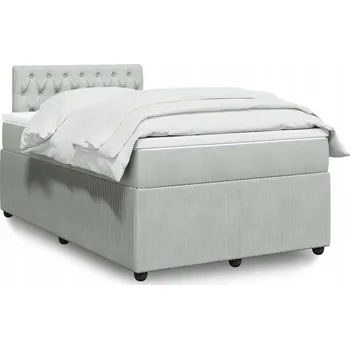 Postel Čalouněná jednolůžková postel VidaXL 120x190 cm, odstíny šedé