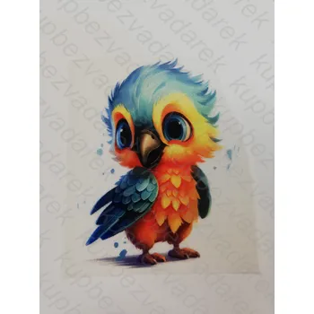 Nažehlovací obrázek na folii - ptáček č.1 - 10 x 7,5 cm