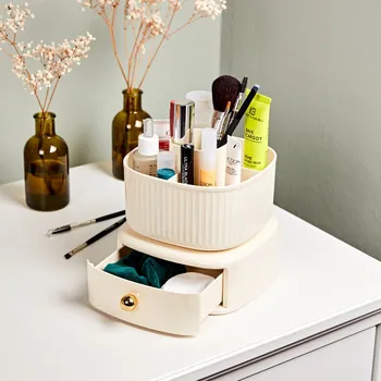 Úložný box Box s organizérem, otočný 14 x 14 cm, výška 16 cm.