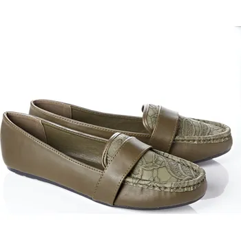 Dámské mokasíny Mokasíny Amelie tmavě zelená 40