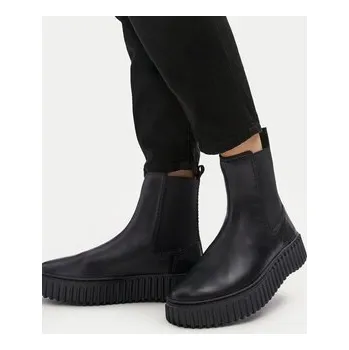 Pracovní obuv Kotníková obuv s elastickým prvkem Clarks Torhill Maple 26173858 Černá 39