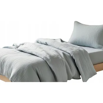 Povlečení Dadka Povlečení mušelín do postýlky Modré 100x135, 45x60 cm