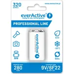 Nabíjecí baterie 6F22/9V everActive Ni-MH 320 mAh připravené k použití Professional line