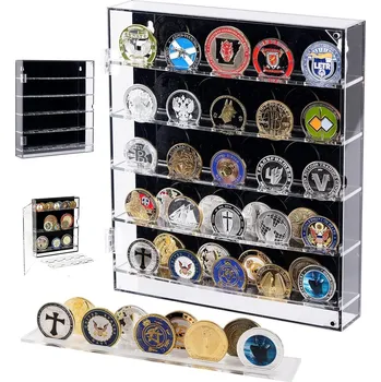 Úložný box VÝSTAVNÍ STOJAN EKSPOZYTOR KRABIČKA SBĚRATELSKÝ BOX NA MEDAILE, COINY A MINCE
