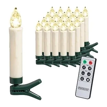 Vánoce monzana® Vánoční svíčky na stromeček 20 LED teplá bílá