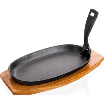 pánev 23x14cm GRADA litina + dřev.prkénko