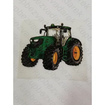 Nažehlovací obrázek na folii - traktor zelený - 8,5 x 6,5 cm