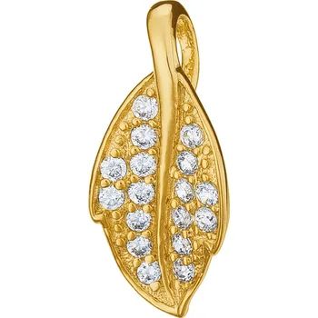 Přívěsek Lístek, jemný stříbrný pozlacený přívěsek