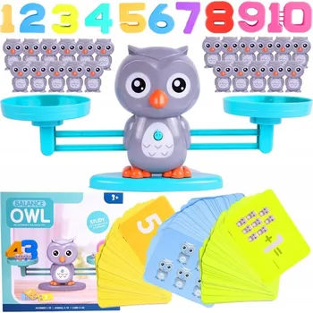 Hračka pro nejmenší Rovnoramenná váha sova vzdělávací hračka pro výuku počítání velká