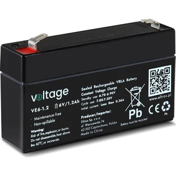 Trakční baterie AGM Voltage 6V 1.2Ah VE6-1.2