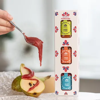 Včelařství Domovina Dětská svačinka ochucené medy dárkové balení 3x 75 g