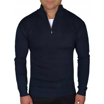 Pánský svetr PÁNSKÝ ROLÁK ROLÁK SVETR NA ZIP ELASTICKÝ