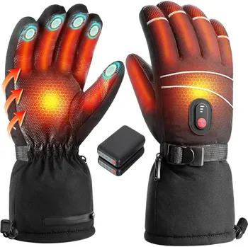 Rukavice VYHŘÍVANÉ ZIMNÍ RUKAVICE UDRŽUJÍ TEPLO A JSOU VODĚODOLNÉ SE 3 TEPLOTNÍMI REŽIMY