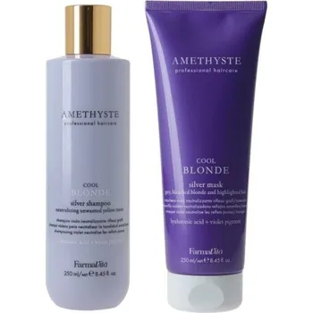 Vlasová regenerace FarmaVita Sada Amethyste COOL BLONDE - blond maska 250 ml + blond šampon 250 ml