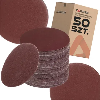 Brusný kotouč Brusný kotouč na suchý zip, brusný papír zrno 40 125 mm 50 ks. TA4008