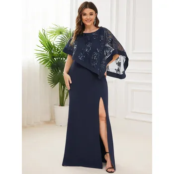 Dámské šaty Ever Pretty společenské šaty tmavě modré 116 *Velikost: 4XL / 48 / 16 / 20