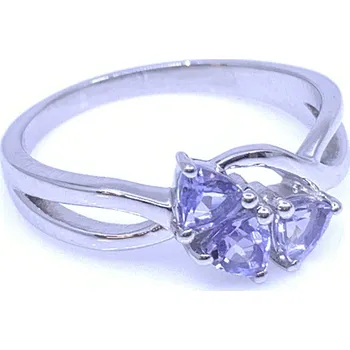 Řetízek Jan Kos jewellery Stříbrný prsten s tanzanitem MHT-7724/S166