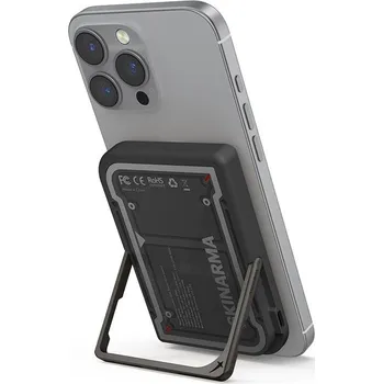 Powerbanka SKINARMA Nexus Mecha MagSafe powerbanka se stojánkem, USB-C, PD (5000 mah) černá