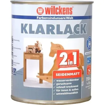 Zahradní dekorace Čirý lak Wilckens 2v1, saténový mat, 750 ml, bezbarvý