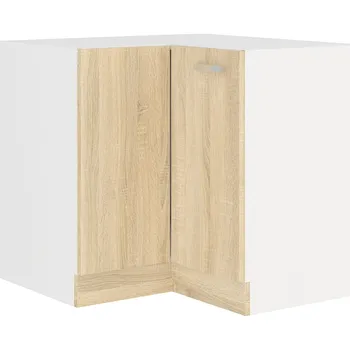 Kuchyňská linka ESTRELLA, dolní rohová skříňka 89x89 DN 1F BB, korpus: bílá, dvířka: dub sonoma + vyzvednutí ZDARMA