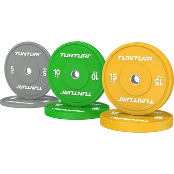 Set Olympijských Bumper kotoučů TUNTURI Platinum - 60 kg