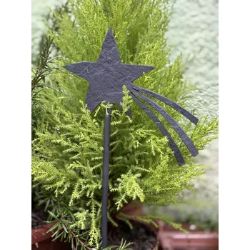 Zahradní dekorace Ručně kovaný zápich do květináče Design: Kometa