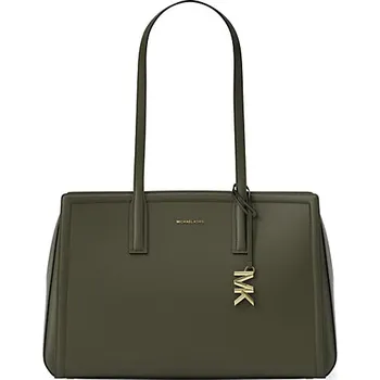 Michael Kors Laila medium tote kožená kabelka tmavě zelená + doprava zdarma