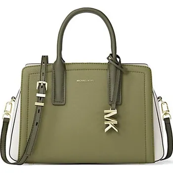 Michael Kors Laila small kožená kabelka zelená multi + doprava zdarma