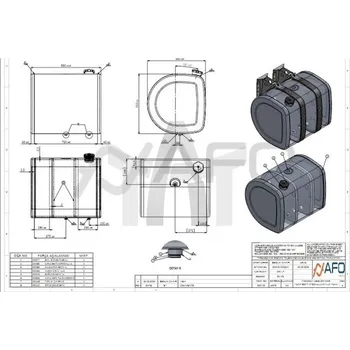 Palivová nádrž Nádrž palivová VOLVO 325L 830X710X690 900133