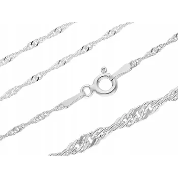 Řetízek Stříbrný Řetízek Singapur Jemný a Univerzální Kroucený Řetízek 1,5mm 42