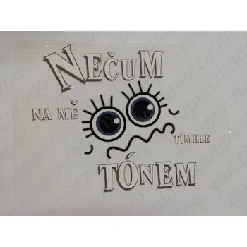 Nažehlovací obrázek na folii - "Nečum na mě tímhle tónem" č.2 - 20 x 24 cm