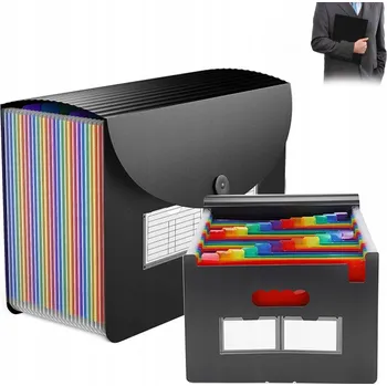 Pořadač/Organizér s gumou a přihrádkami A4 Ineox