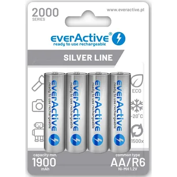Článková baterie Nabíjecí baterie everActive R6/AA Ni-MH 2000 mAh (krabička 4ks)