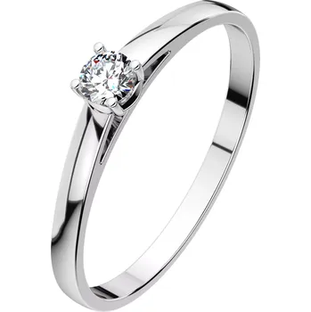Šperk Diona W Briliant (3 mm) - jemný zásnubní prsten z bílého zlata
