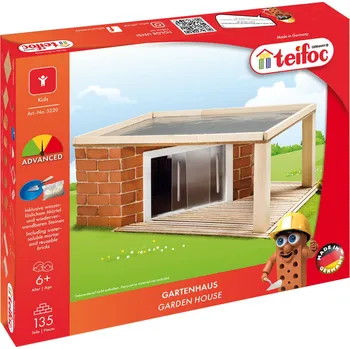 ostatní stavebnice Teifoc Zahradní domek 5220 cihličky + malta 135 dílků