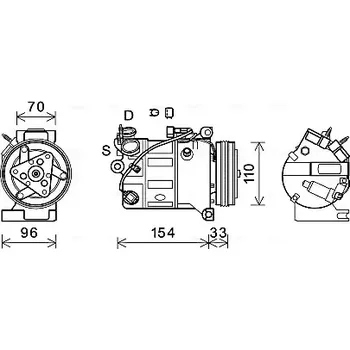 Kompresor klimatizace AVA QUALITY COOLING Kompresor klimatizace AVA VOAK183 + DOPRAVA ZDARMA!
