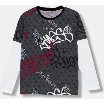 Dětská móda Dětské bavlněné tričko s dlouhým rukávem Guess L5BI08.I3Z14.9BYA šedá 90X, vel. 175