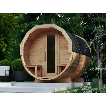 Sudová sauna s terasou 250 termo dřevo