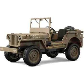 RC model auta IQ models Vojenské RC auto Jeep WILLYS 1/10 hnědý + DÁREK + Doprava ZDARMA