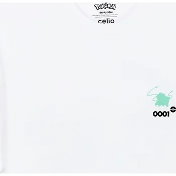 Pánské oblečení Celio triko s Bulbasaurem Celio bílá 3505011