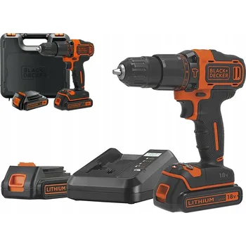 Akumulátorový Aku Šroubovák Black+Decker 18V BDCHD18K1B2